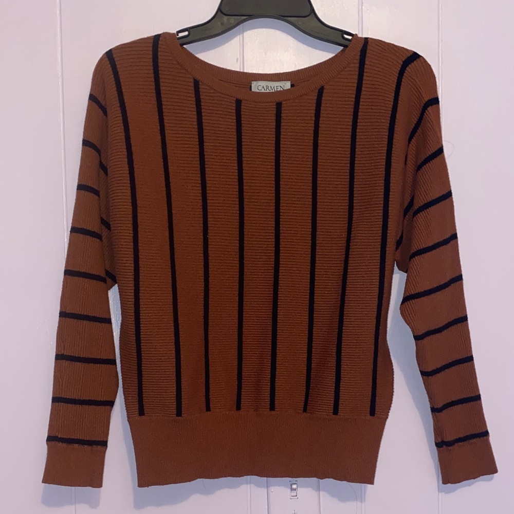 Brown Striped Women's Sweater